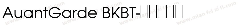 AuantGarde BKBT字体转换